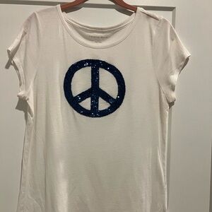 Large peace sign tee